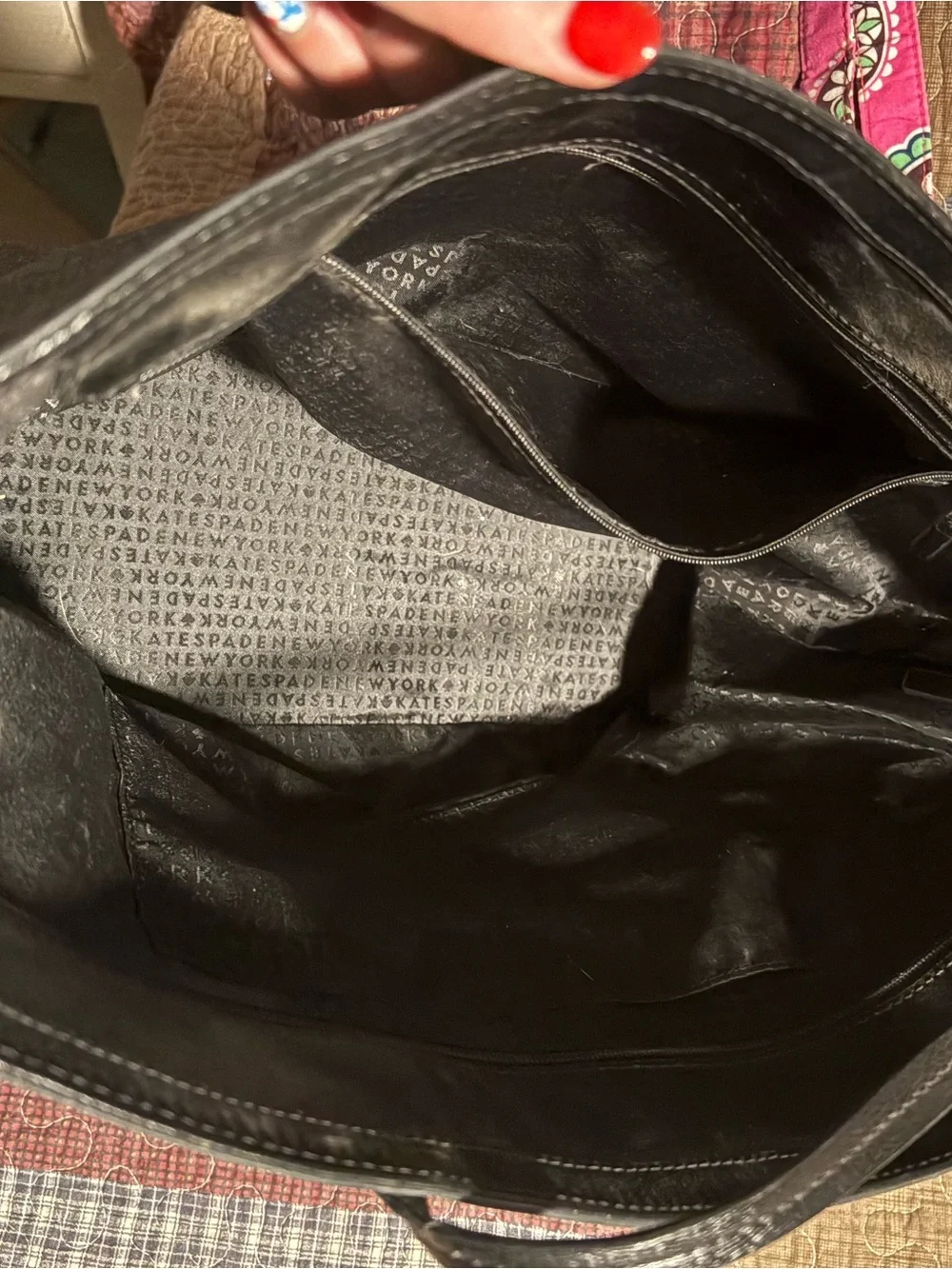 kate spade Black Sparkle Tote Bag